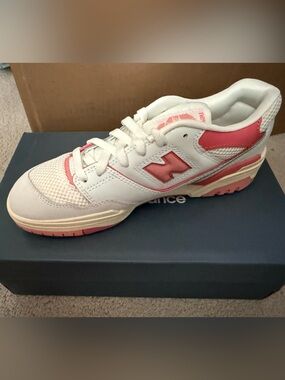 New Balance 550 Women’s White and Pink Casual Sneaker